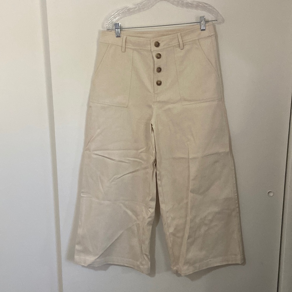 Cotton Wide Leg Pants